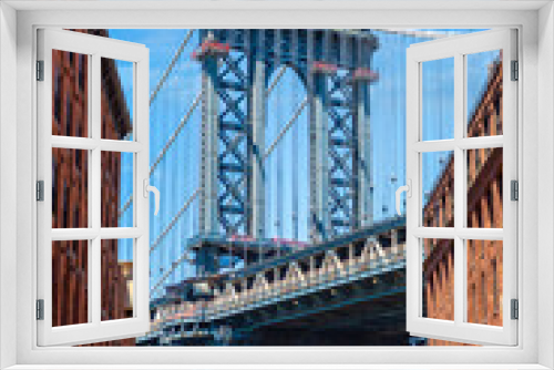 Fototapeta Naklejka Na Ścianę Okno 3D - Manhattan Bridge in New York, NY, USA