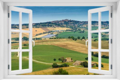 Fototapeta Naklejka Na Ścianę Okno 3D - Rural landscape near Cingoli and Appignano, Marche, Italy