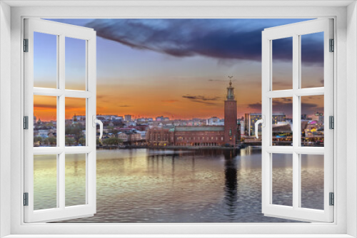 Fototapeta Naklejka Na Ścianę Okno 3D - Stockholm City Hall, Swedem