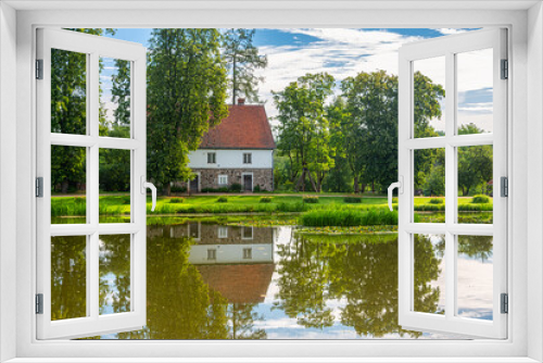 Fototapeta Naklejka Na Ścianę Okno 3D - Idyllic farmhouses near Sigulda, Gauja National park, latvia
