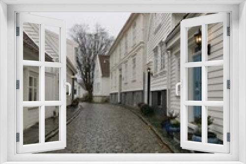 Fototapeta Naklejka Na Ścianę Okno 3D - Stavanger Old City Streets and Details Norway