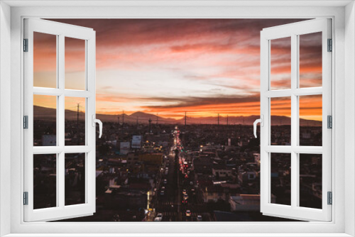 Fototapeta Naklejka Na Ścianę Okno 3D - Atardecer en Toluca