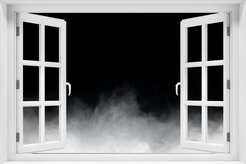 Fototapeta Naklejka Na Ścianę Okno 3D - White smoke or fog isolated on black background.
