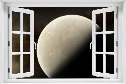 Fototapeta Naklejka Na Ścianę Okno 3D - Planets and galaxy, science fiction wallpaper 3d illustration