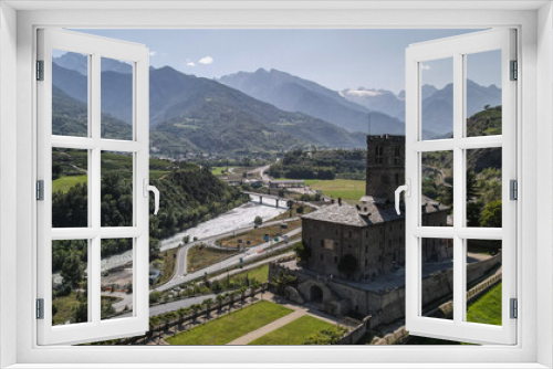 Fototapeta Naklejka Na Ścianę Okno 3D - Valle d’Aosta is a region of northwest Italy bordered by France and Switzerland. Lying in the Western Alps, it's known for the iconic, snow-capped peaks the Matterhorn, Mont Blanc, Monte Rosa and Gran