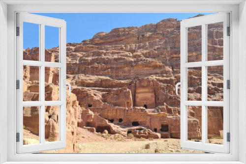 Fototapeta Naklejka Na Ścianę Okno 3D - Petra, Jordan, Lost City, Seven Wonders of the World, Red Rose City, UNESCO World Heritage, new7wonders