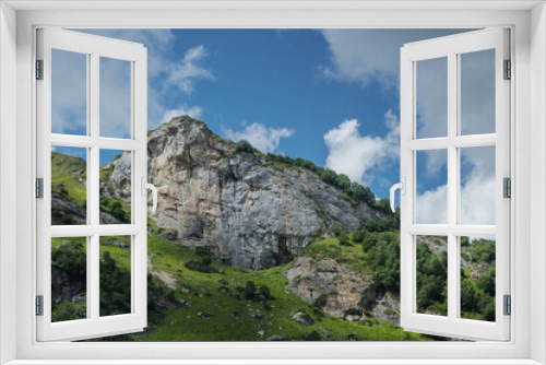 Fototapeta Naklejka Na Ścianę Okno 3D - Beautiful rocks of mountain range Abishira-Akhuba, tourist resort of Arkhyz.