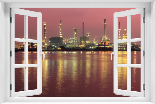 Fototapeta Naklejka Na Ścianę Okno 3D - Oil refinery factory