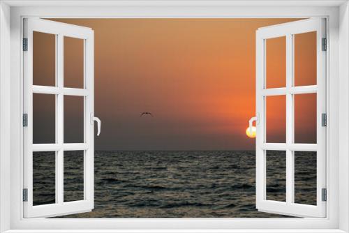 Fototapeta Naklejka Na Ścianę Okno 3D - The  Beautiful Sunset in the sea, Karachi, Pakistan. 