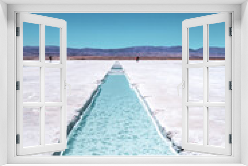Fototapeta Naklejka Na Ścianę Okno 3D - straight pools in the desert