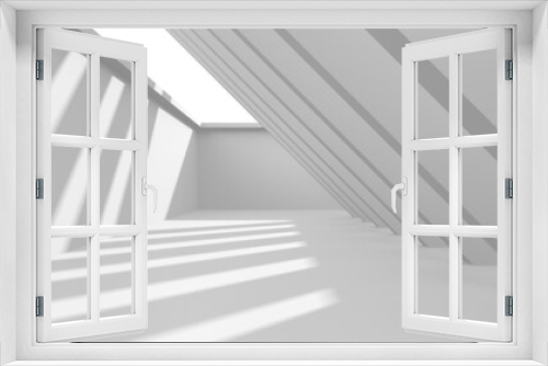 Fototapeta Naklejka Na Ścianę Okno 3D - Abstract White Architecture Design Concept