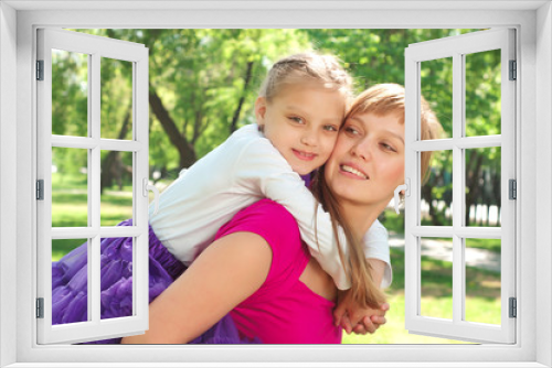 mother and daughter in the park