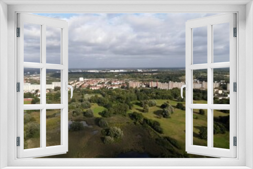Fototapeta Naklejka Na Ścianę Okno 3D - Neubrandenburg, Blick vom Tollensesee mit der Kameradrohne