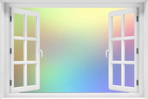 Holographic yellow blue pink formless gradient blur background.