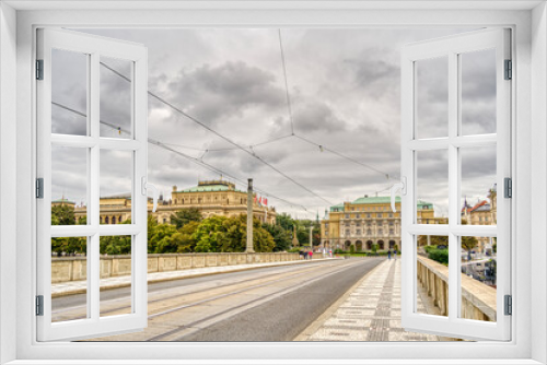 Fototapeta Naklejka Na Ścianę Okno 3D - Prague Historical Center, HDR Image
