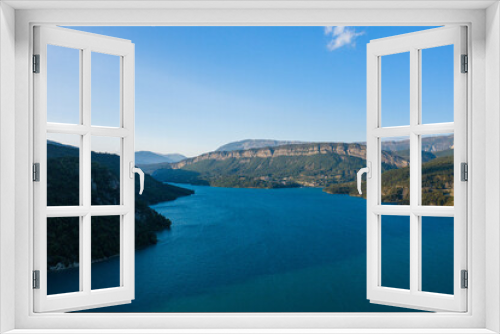 Fototapeta Naklejka Na Ścianę Okno 3D - The beautiful Lac de Castillon in Europe, France, Provence Alpes Cote dAzur, Var, in summer, on a sunny day.