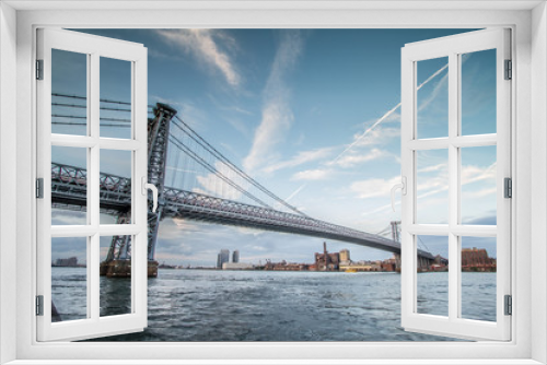 Fototapeta Naklejka Na Ścianę Okno 3D - Williamsburg Bridge Daytime in NYC