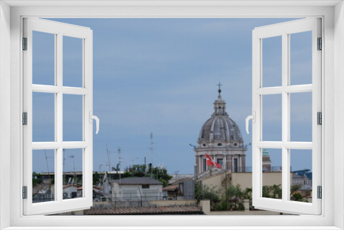 Fototapeta Naklejka Na Ścianę Okno 3D - Skyline of old Roma city. 