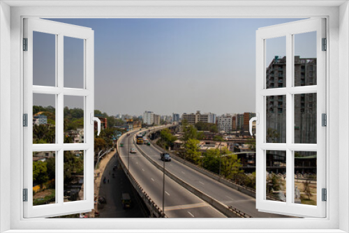 Fototapeta Naklejka Na Ścianę Okno 3D - Landscape view of Akhtaruzzaman Flyover (Muradpur Flyover) in Chittagong city