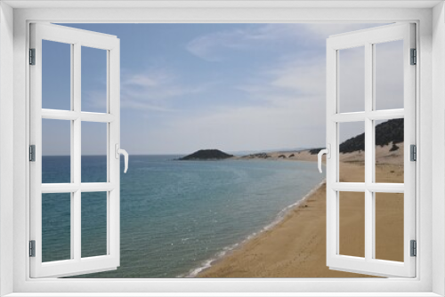 Fototapeta Naklejka Na Ścianę Okno 3D - golden beach sea coast