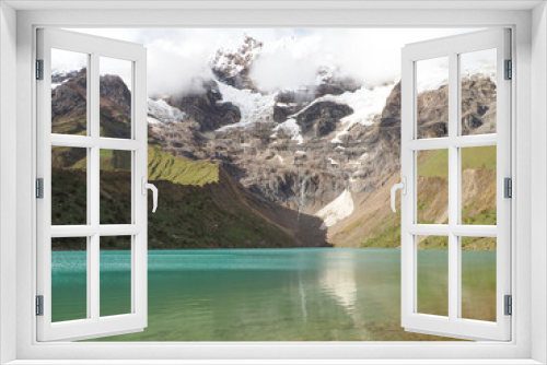 Fototapeta Naklejka Na Ścianę Okno 3D - Humantay Lake in the Andes mountains, Peru, travel and tourism, hiking destination