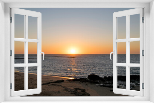 Fototapeta Naklejka Na Ścianę Okno 3D - Sunset on a beach in Chipiona, Cadiz, Andalusia, Spain