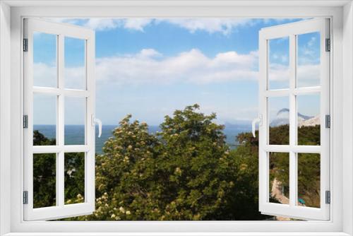 Fototapeta Naklejka Na Ścianę Okno 3D - Picturesque summer view to sea coast
