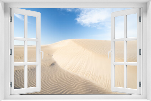 Fototapeta Naklejka Na Ścianę Okno 3D - Wydmy z piasku o wschodzie słońca, Hiszpania