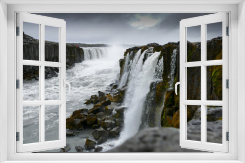 Fototapeta Naklejka Na Ścianę Okno 3D - Chutes d'eau de Dettifoss én Islande