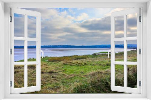 Fototapeta Naklejka Na Ścianę Okno 3D - View across the Loughor River at Llangennech, South Wales, U.K.