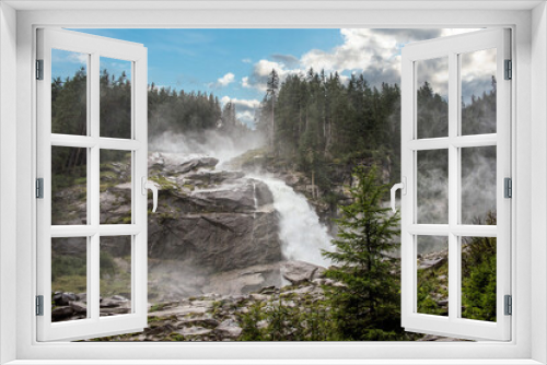 Fototapeta Naklejka Na Ścianę Okno 3D - Scenic view of the famous Krimml waterfalls in Austria
