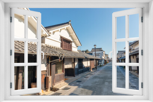Fototapeta Naklejka Na Ścianę Okno 3D - Mercantile house street in Tamba-Sasayama city in Hyogo prefecture in Japan