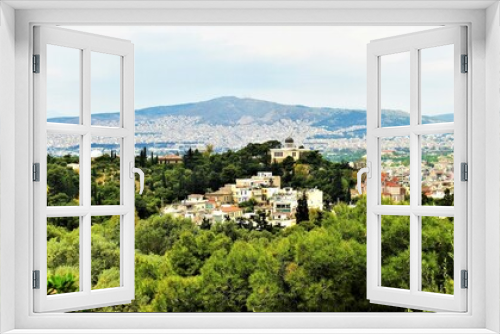 Looking over part of the city of Athens