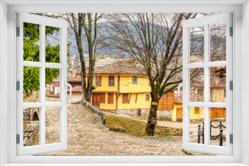 Fototapeta Naklejka Na Ścianę Okno 3D - Koprivshtitsa in wintertime, Bulgaria HDR Image