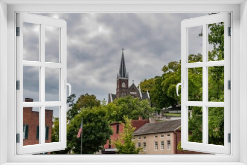 Fototapeta Naklejka Na Ścianę Okno 3D - Historic Buildings in Harpers Ferry, West Virginia, USA