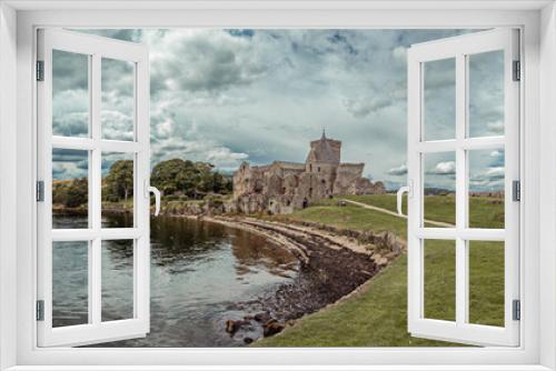 Fototapeta Naklejka Na Ścianę Okno 3D - panoramic view of inchcolm abbey in scotland
