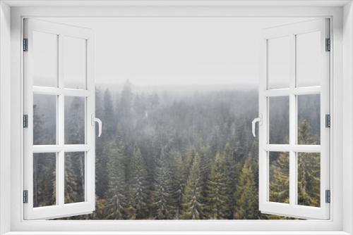 Fototapeta Naklejka Na Ścianę Okno 3D - Schwarzwald bei Nebel Drohnenaufnahme aus der Luft