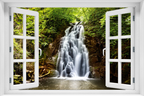 Fototapeta Naklejka Na Ścianę Okno 3D - Glenoe waterfall in Northern Ireland