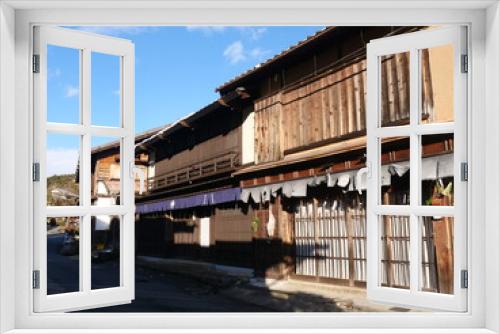Fototapeta Naklejka Na Ścianę Okno 3D - 冬の妻籠宿の風景