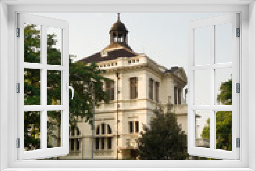 Fototapeta Naklejka Na Ścianę Okno 3D - The old building, a legacy of the Dutch colonialists, is still standing strong because the Dutch architecture is characterized by thick and durable walls. Civil engineering and architects. Historical 