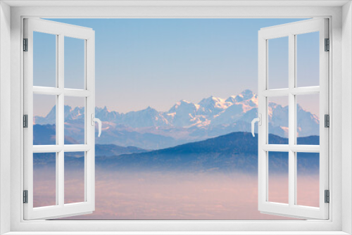 Fototapeta Naklejka Na Ścianę Okno 3D - Le Mont-Blanc depuis la Dôle
