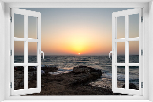 Fototapeta Naklejka Na Ścianę Okno 3D - tramonto sul mare, isola delle correnti, portopalo 660