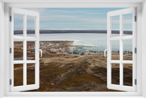 Fototapeta Naklejka Na Ścianę Okno 3D - Village of Igloolik Baffin Region of Nunavut. Arctic Canada