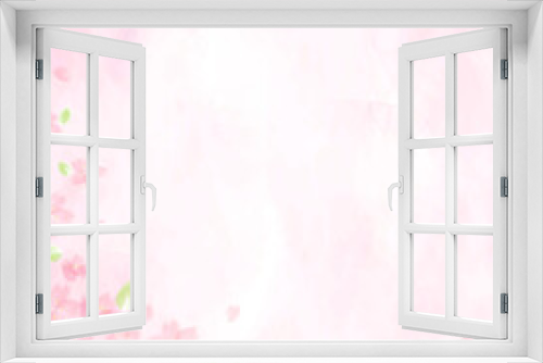 Fototapeta Naklejka Na Ścianę Okno 3D - 葉桜の背景イラスト