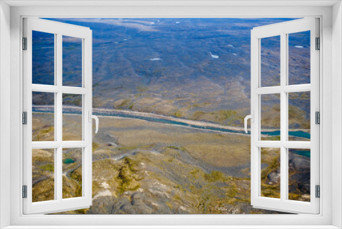 Fototapeta Naklejka Na Ścianę Okno 3D - Tundra and Barren Landscape Nunavik Quebec Canada