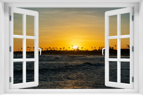 Fototapeta Naklejka Na Ścianę Okno 3D - Pôr do Sol na Praia de Itacimirim Bahia