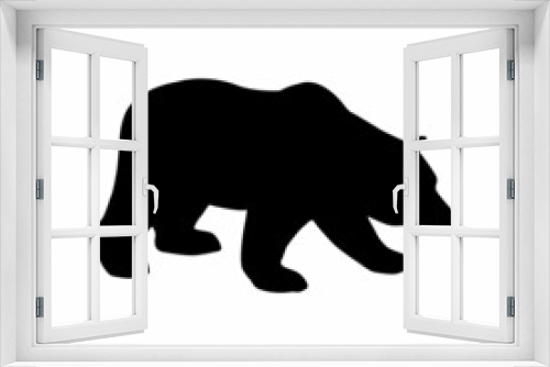 Fototapeta Naklejka Na Ścianę Okno 3D - bear vector icon, bear silhouette design