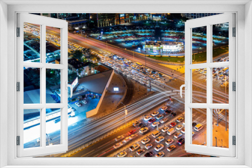Fototapeta Naklejka Na Ścianę Okno 3D - Aerial View of Salwa Road C ring Road Doha Qatar