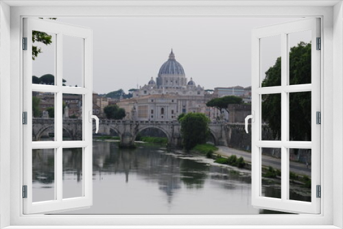 Fototapeta Naklejka Na Ścianę Okno 3D - Rome, Italy. Vatican dome of Saint Peter Basilica 