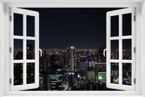 Fototapeta Naklejka Na Ścianę Okno 3D - 불빛 가득한 도시의 야경